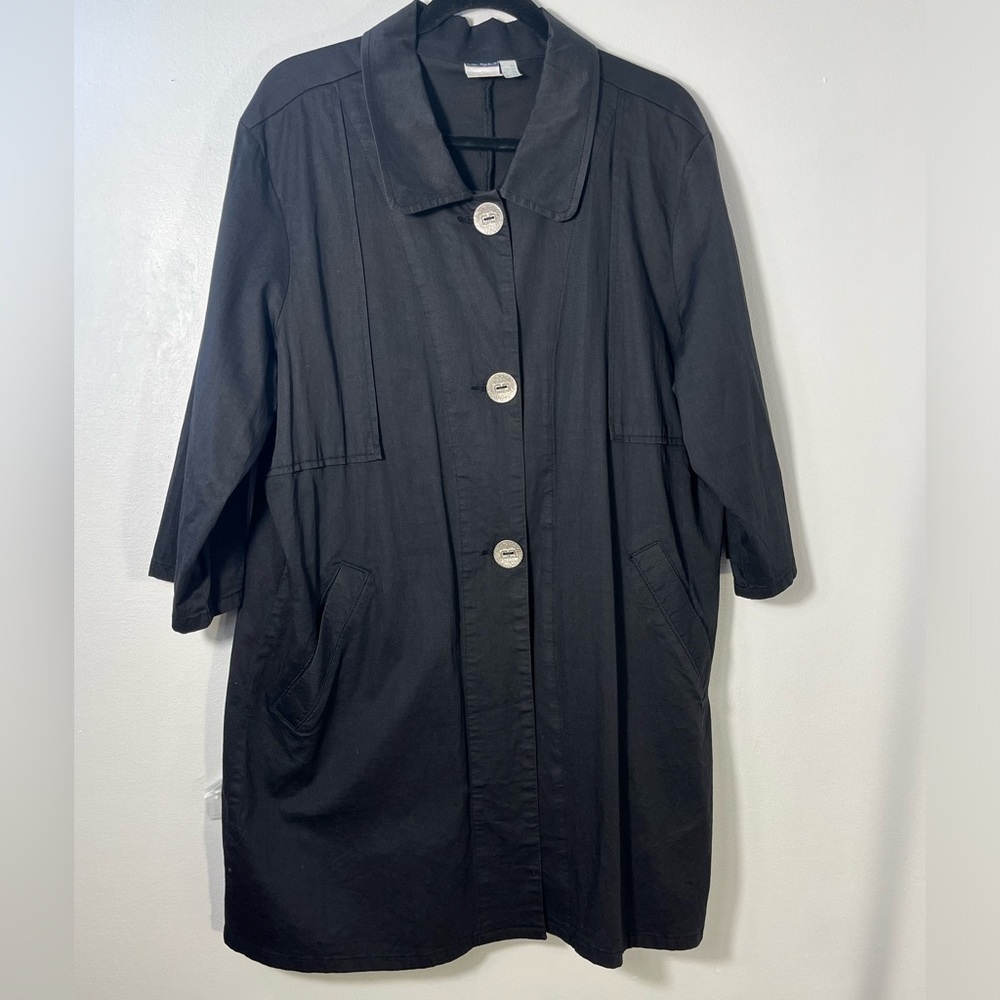 Ulla Popkin Black Light Weight Blazer Jacket Coat Career size 12/14